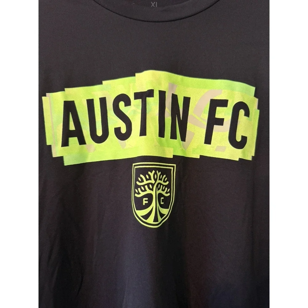 Adidas MLS Austin FC Soccer‎ Futbol Black Performance T-Shirt Size XL